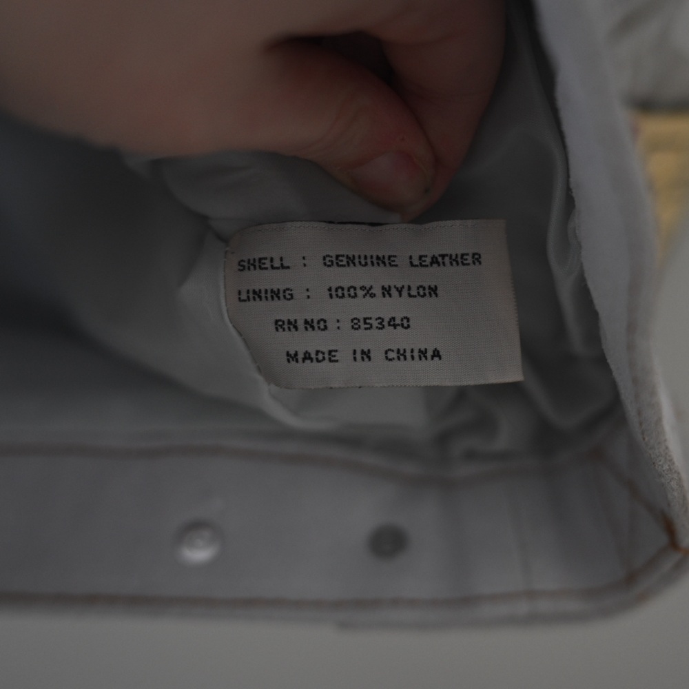 Vintage NWT Braefair Women's Sm Genuine Leather Set - Skirt & Vest White Suede - Picture 13 of 16